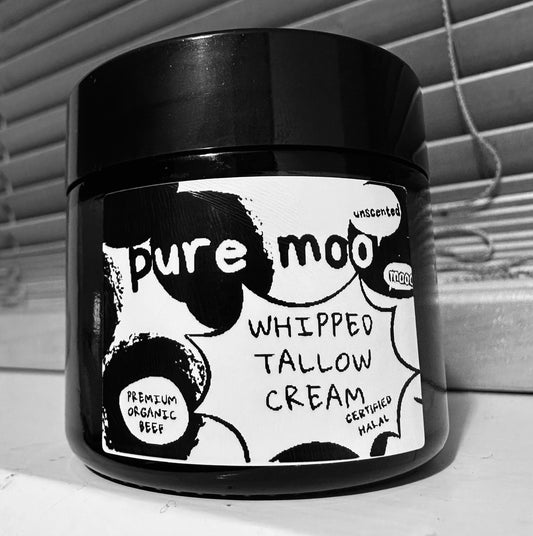 Halal Whipped Premium Angus Beef Tallow Moisturiser Cream Skin Care | Beef Tallow for Skin | 60ml